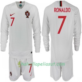 Jalkapallo Pelipaidat Portugali RONALDO 7 Lasten World Cup 2018 Vieraspaita Pitkähihainen